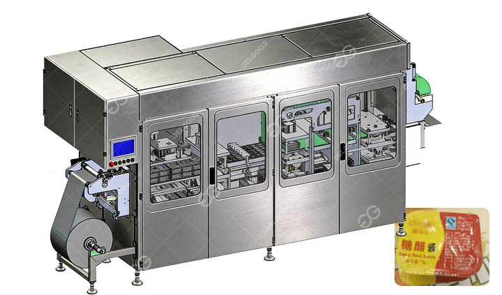 Ligne automatique de conditionnement en portions de confitures et sauces