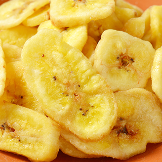 Vacuum-fried banana chips