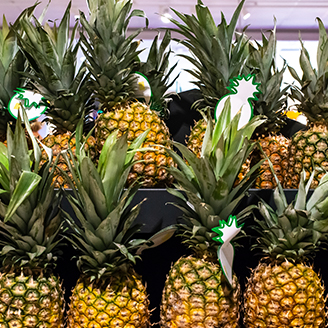 Fresh pineapple sorting and packing